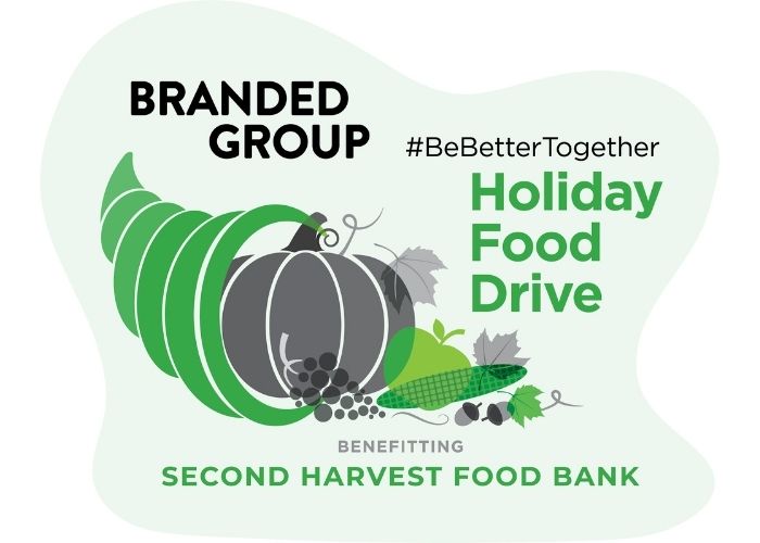 Be Better Together Food Drive logo.
