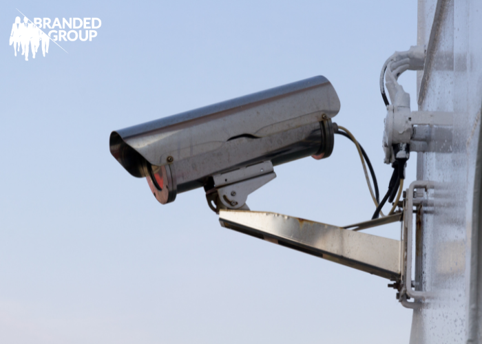 Outdoor commercial surveillance camera.