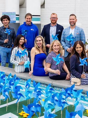Branded Group executive management at a Pinwheels for Hope initiative event.