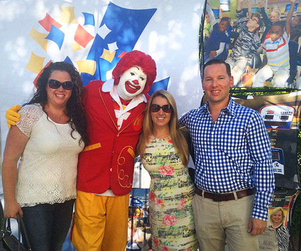 Branded Groupt team with Ronald McDonald.