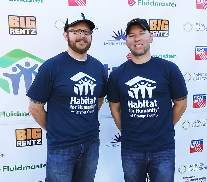Branded Group co-founders at Habitat for Humanity event.