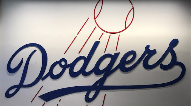 Dodgers baseball logo.